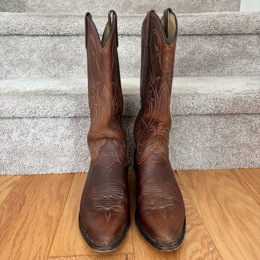 Dan Post Western Leather Cowboy Boots - size 8 - Picture 2 of 11